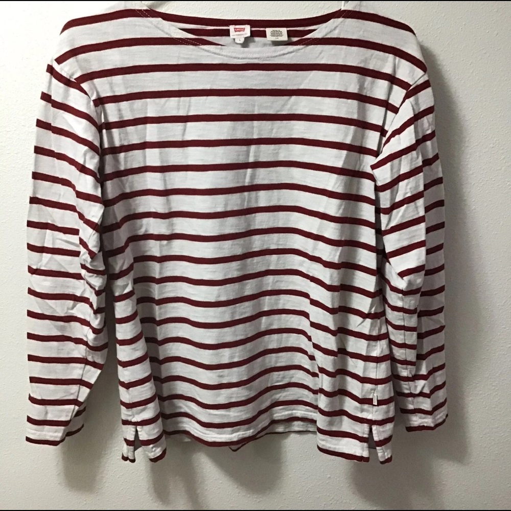 LEVI'S  LONG SLEEVE STRIPED JERSEY TEE